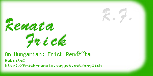 renata frick business card